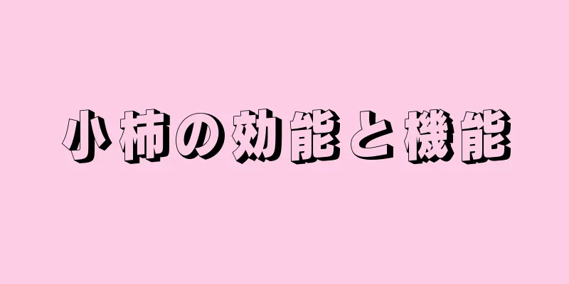 小柿の効能と機能