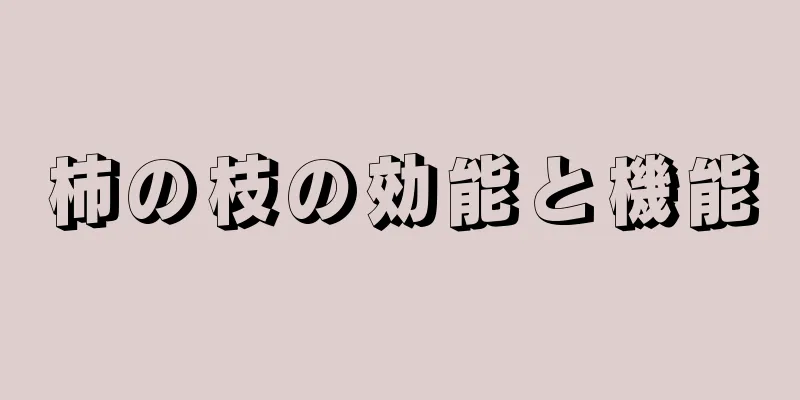 柿の枝の効能と機能
