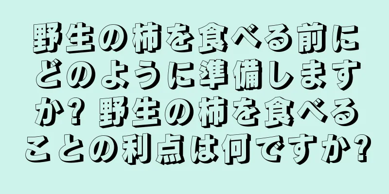 野生の柿を食べる前にどのように準備しますか? 野生の柿を食べることの利点は何ですか?
