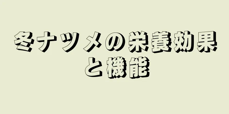 冬ナツメの栄養効果と機能