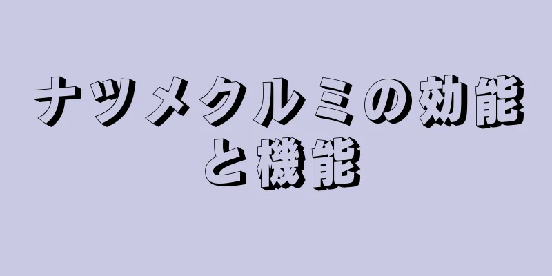 ナツメクルミの効能と機能
