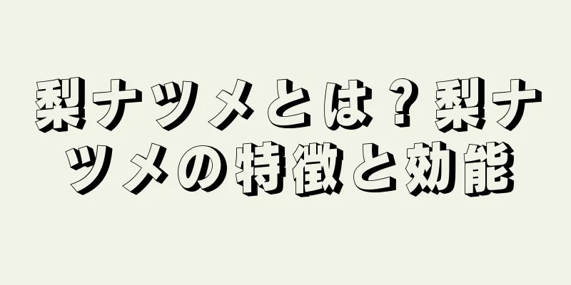 梨ナツメとは？梨ナツメの特徴と効能