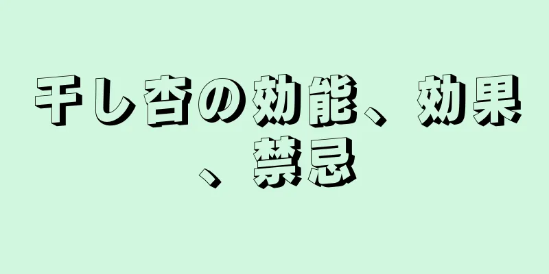 干し杏の効能、効果、禁忌