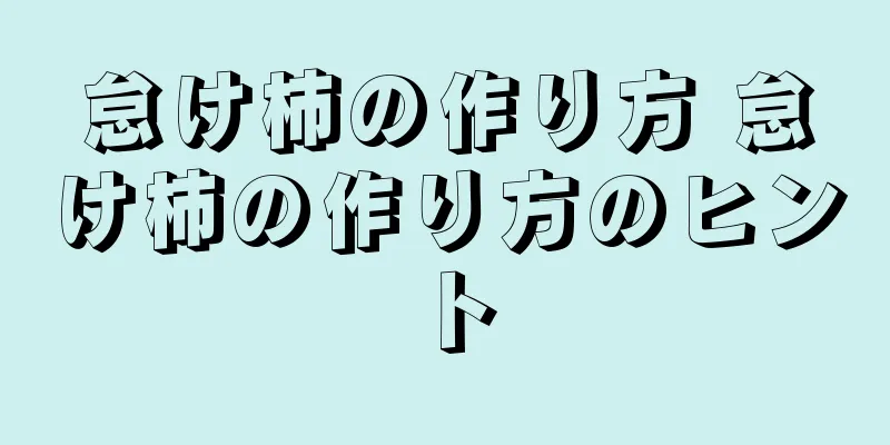 怠け柿の作り方 怠け柿の作り方のヒント