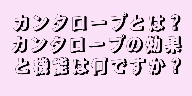 カンタロープとは？カンタロープの効果と機能は何ですか？