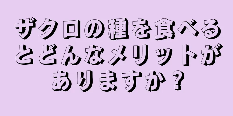 ザクロの種を食べるとどんなメリットがありますか？