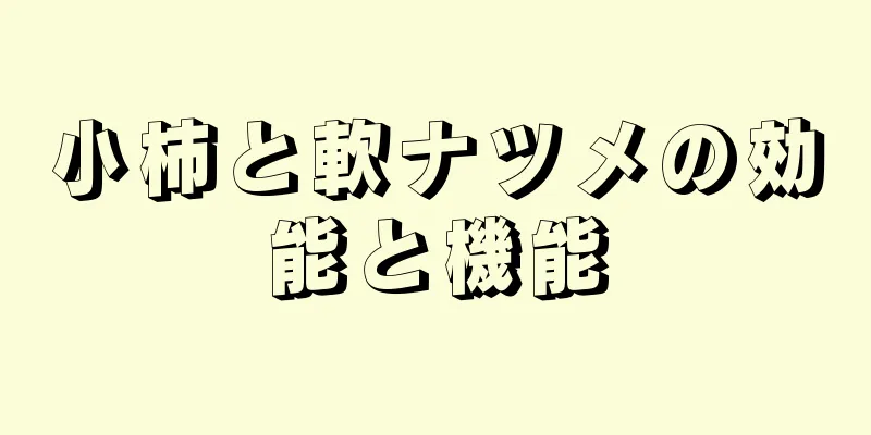 小柿と軟ナツメの効能と機能