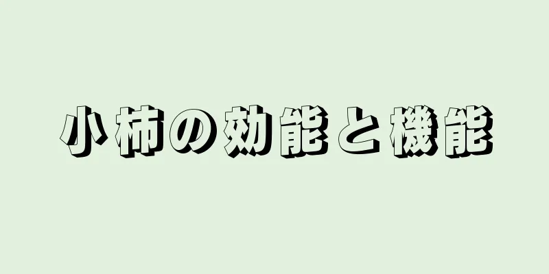 小柿の効能と機能