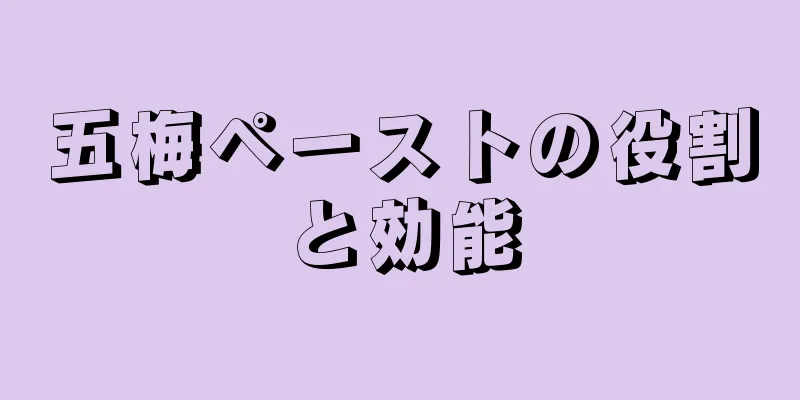 五梅ペーストの役割と効能