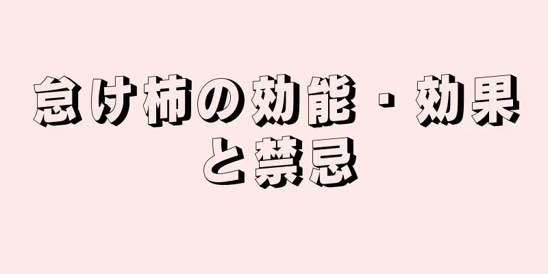 怠け柿の効能・効果と禁忌