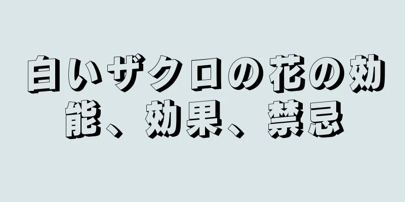 白いザクロの花の効能、効果、禁忌