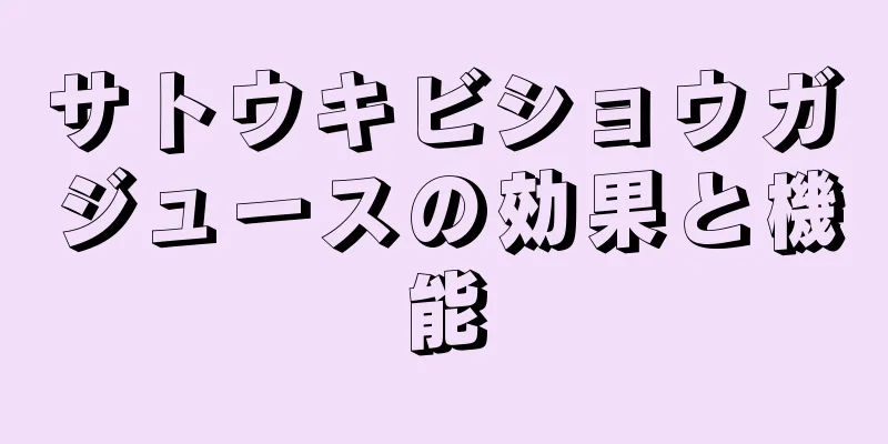 サトウキビショウガジュースの効果と機能