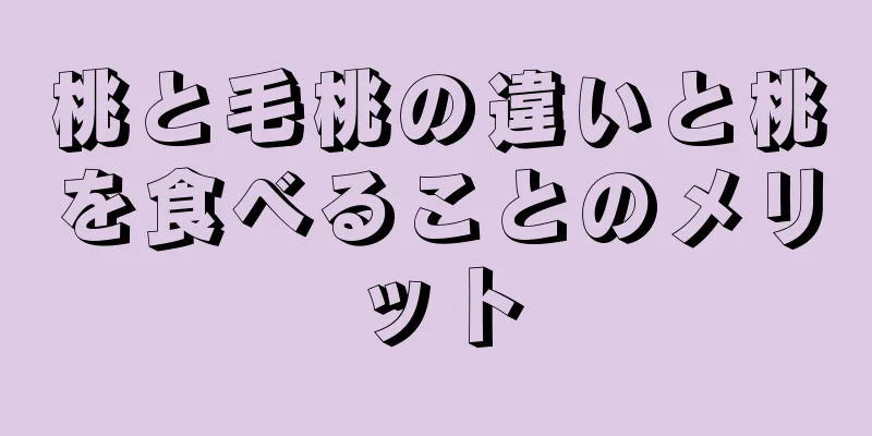 桃と毛桃の違いと桃を食べることのメリット