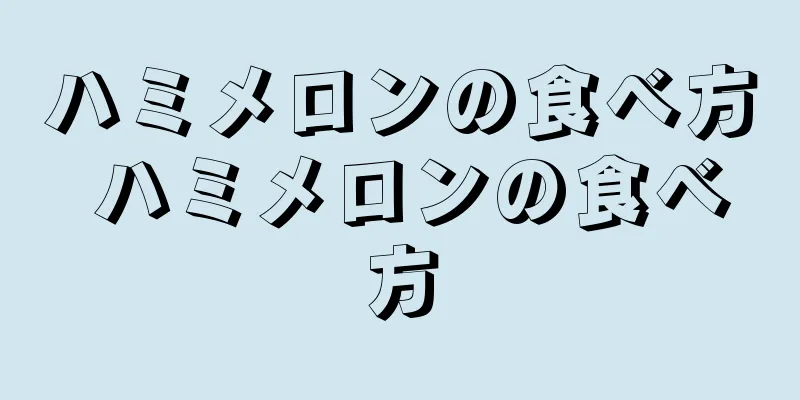 ハミメロンの食べ方 ハミメロンの食べ方