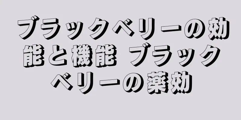 ブラックベリーの効能と機能 ブラックベリーの薬効
