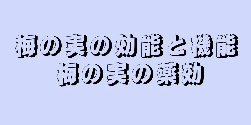 梅の実の効能と機能 梅の実の薬効