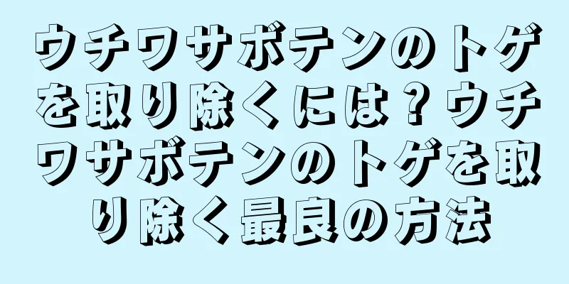 ウチワサボテンのトゲを取り除くには？ウチワサボテンのトゲを取り除く最良の方法