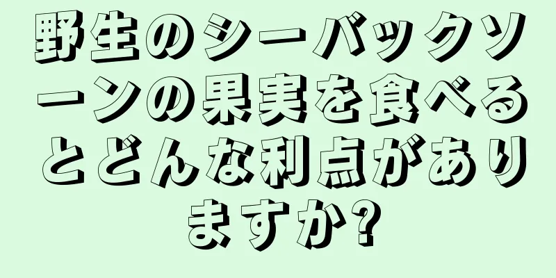 野生のシーバックソーンの果実を食べるとどんな利点がありますか?