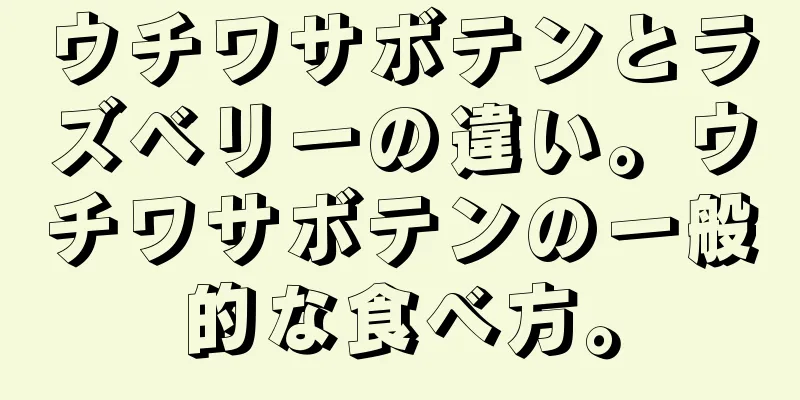 ウチワサボテンとラズベリーの違い。ウチワサボテンの一般的な食べ方。