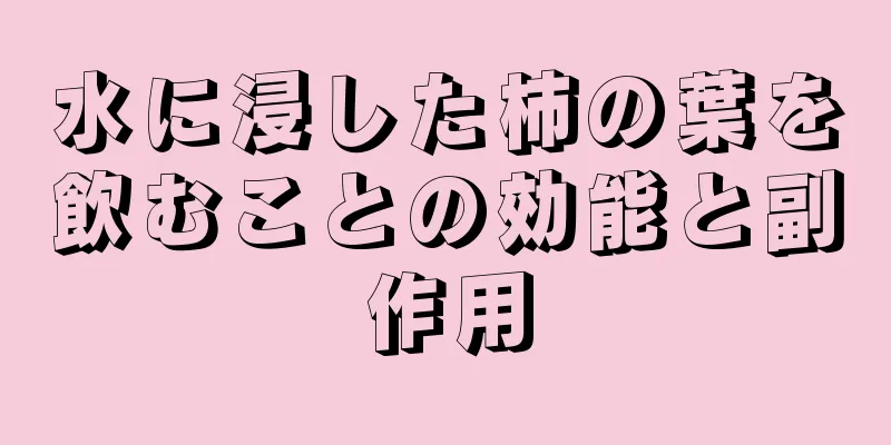 水に浸した柿の葉を飲むことの効能と副作用