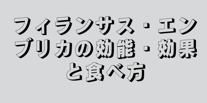 フィランサス・エンブリカの効能・効果と食べ方