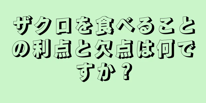 ザクロを食べることの利点と欠点は何ですか？