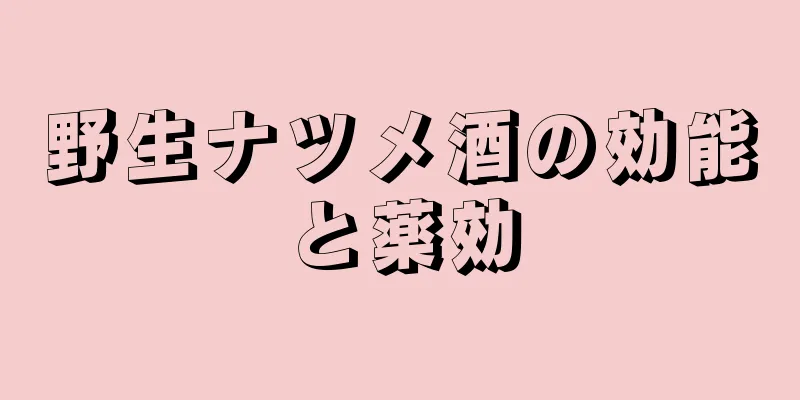 野生ナツメ酒の効能と薬効
