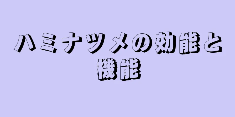 ハミナツメの効能と機能