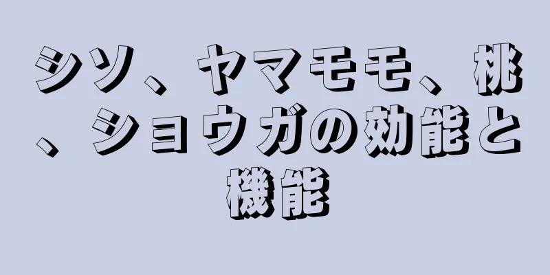 シソ、ヤマモモ、桃、ショウガの効能と機能