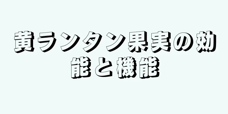 黄ランタン果実の効能と機能
