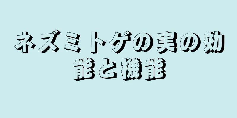 ネズミトゲの実の効能と機能