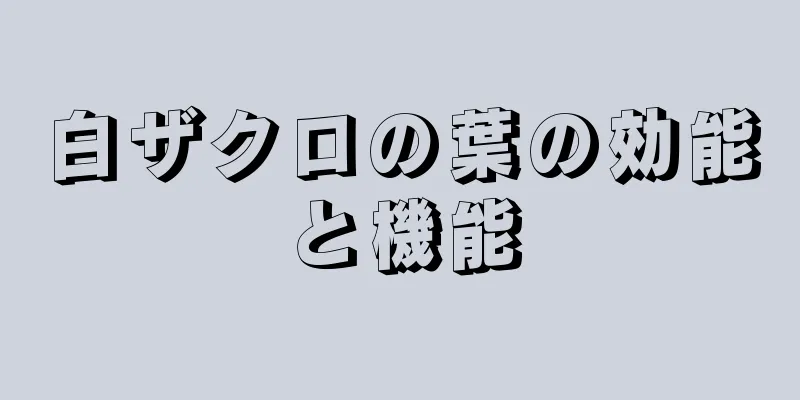 白ザクロの葉の効能と機能