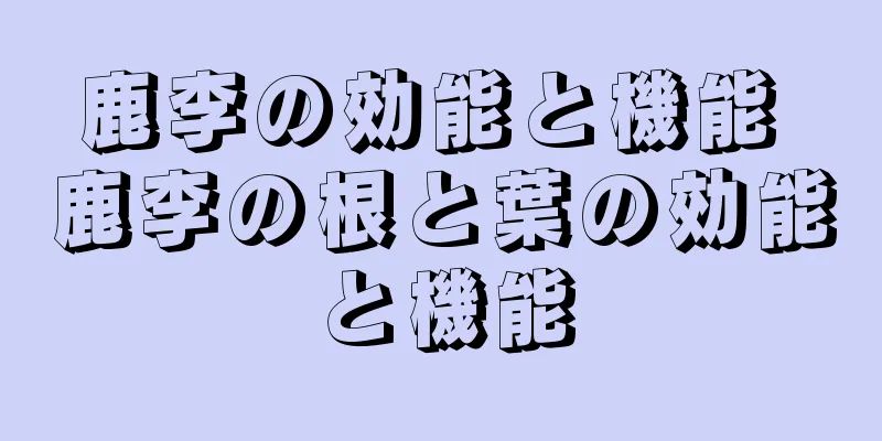 鹿李の効能と機能 鹿李の根と葉の効能と機能