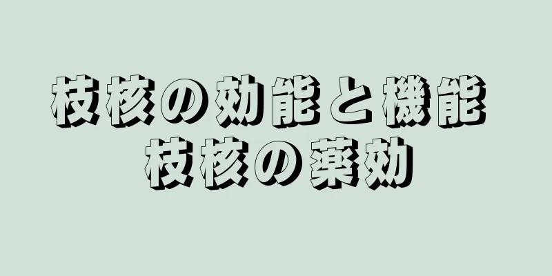 枝核の効能と機能 枝核の薬効