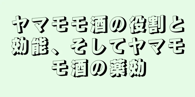 ヤマモモ酒の役割と効能、そしてヤマモモ酒の薬効