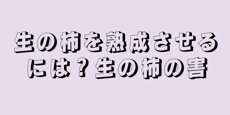 生の柿を熟成させるには？生の柿の害