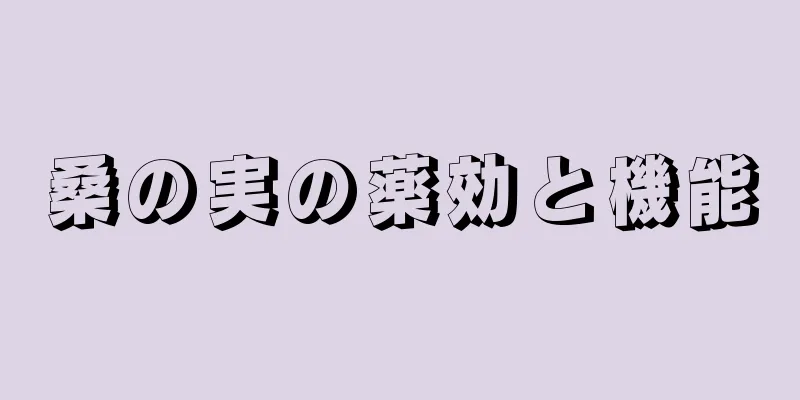 桑の実の薬効と機能