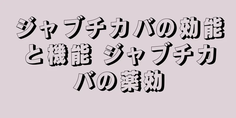 ジャブチカバの効能と機能 ジャブチカバの薬効