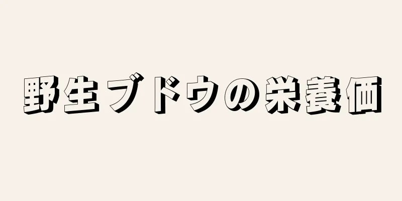 野生ブドウの栄養価
