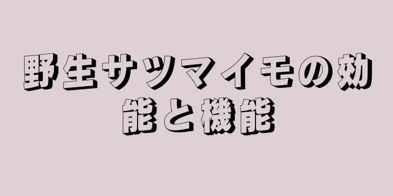 野生サツマイモの効能と機能