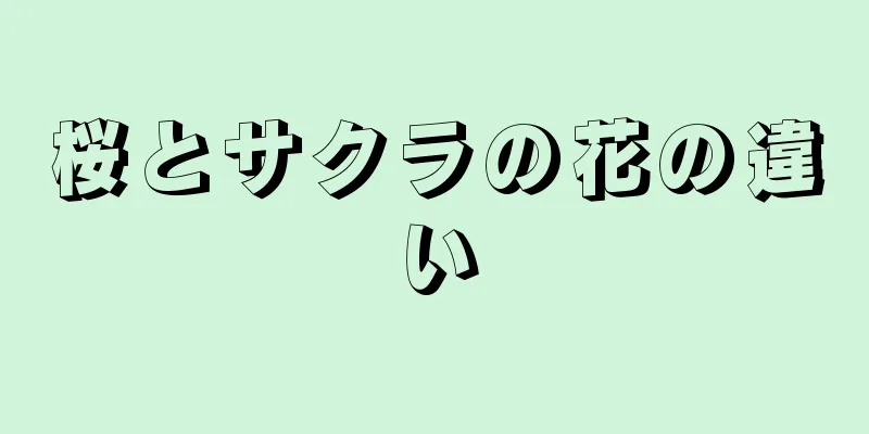 桜とサクラの花の違い