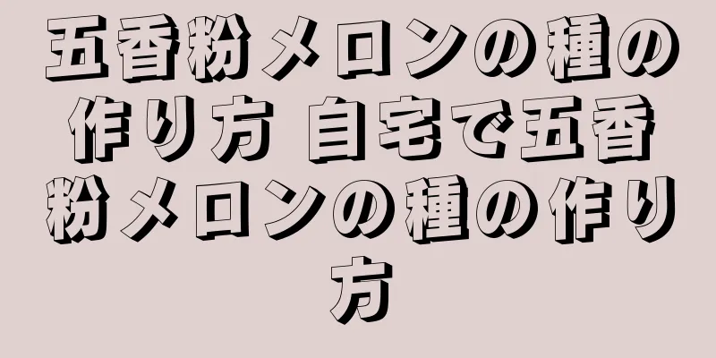 五香粉メロンの種の作り方 自宅で五香粉メロンの種の作り方
