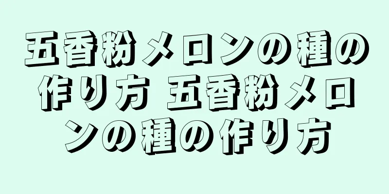 五香粉メロンの種の作り方 五香粉メロンの種の作り方