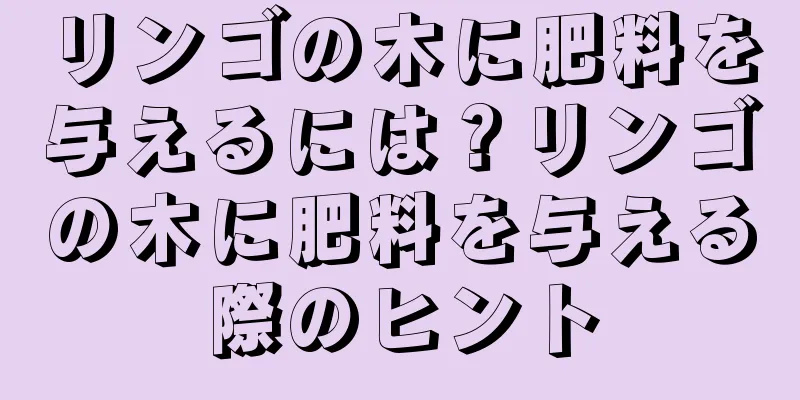 リンゴの木に肥料を与えるには？リンゴの木に肥料を与える際のヒント
