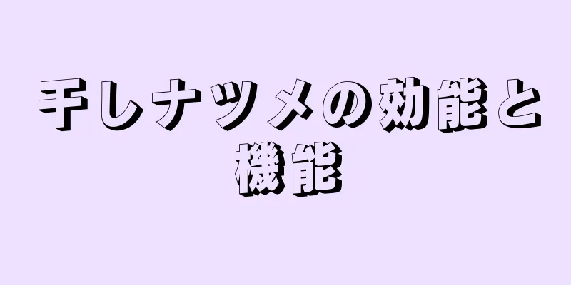 干しナツメの効能と機能