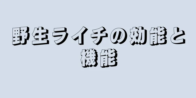 野生ライチの効能と機能