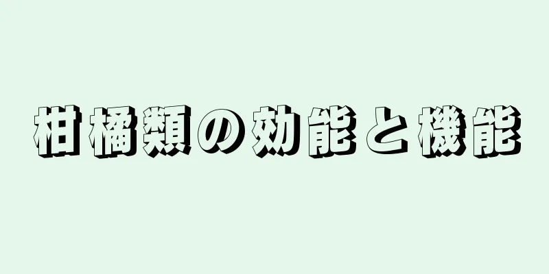柑橘類の効能と機能