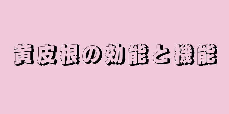 黄皮根の効能と機能