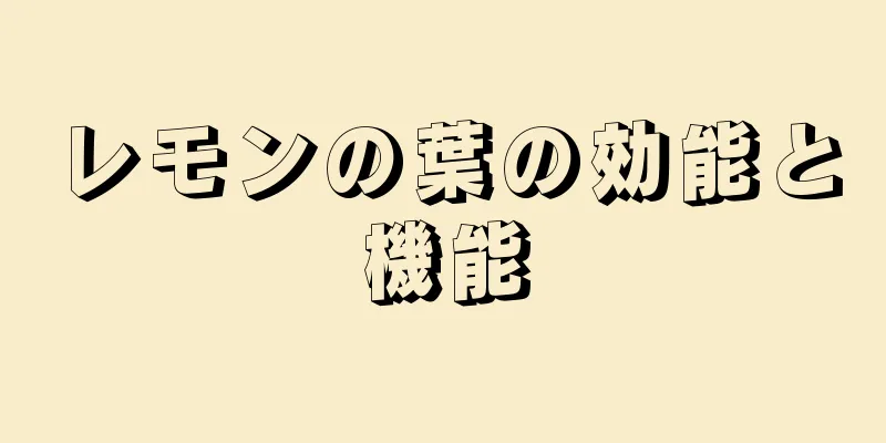 レモンの葉の効能と機能