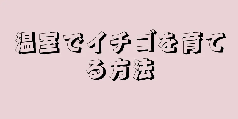 温室でイチゴを育てる方法